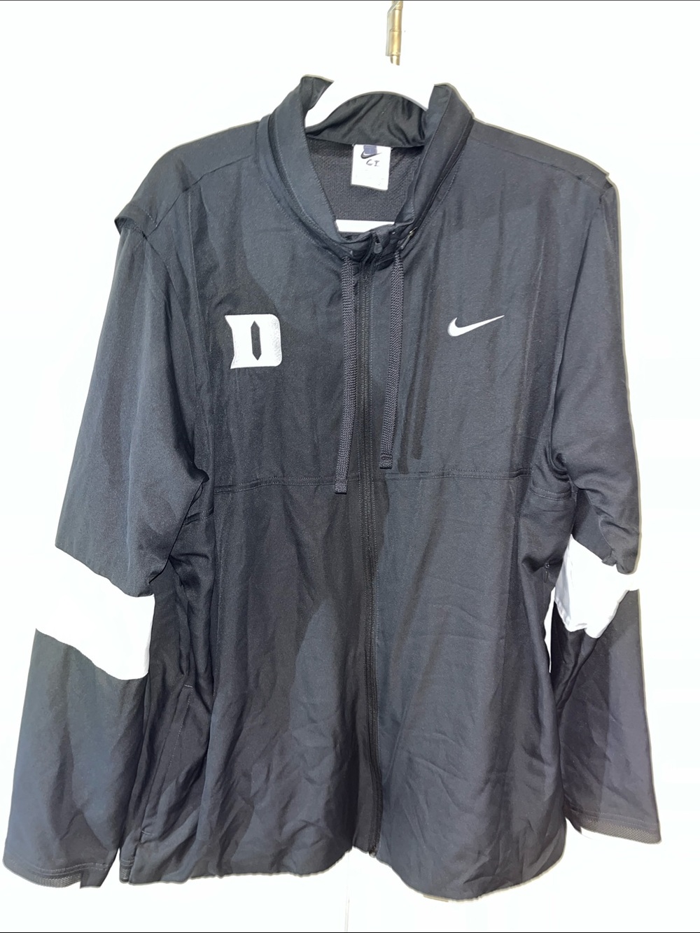 Nike Duke Blue Devils Team Gray Hooded Sewn Full zipper team NCAA 🏀 Jacket XL